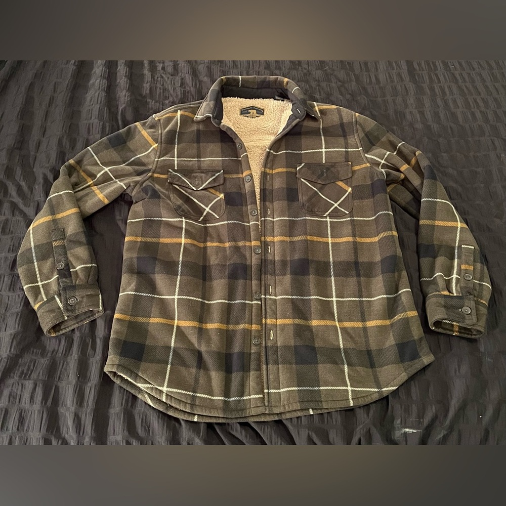 Men’s Freedom Foundry Sherpa Flannel Jacket (Olive)